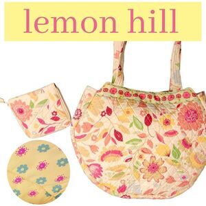 Lemon Hill Delicate Pastel Color Flowers Cotton Quilted Purse & Wallet Set